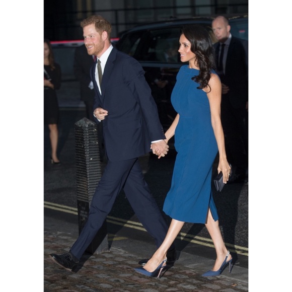 New ๐ Aquazzura Blue Portrait Of A Lady Embellished Slingback Pumps 40 - Picture 13 of 15